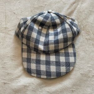 Checkered Black and White Women's Cap